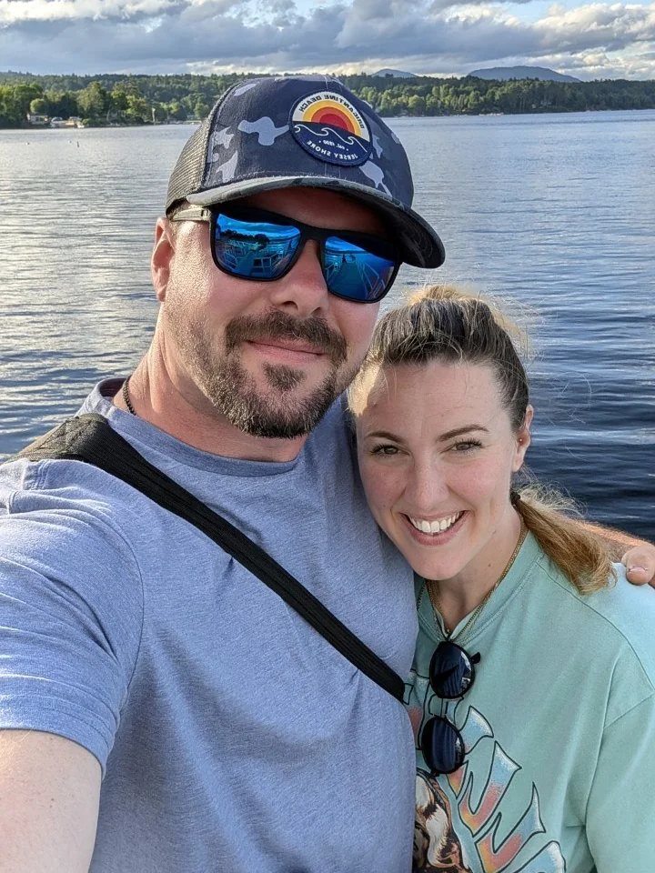 Paul and Sydney together by the lake